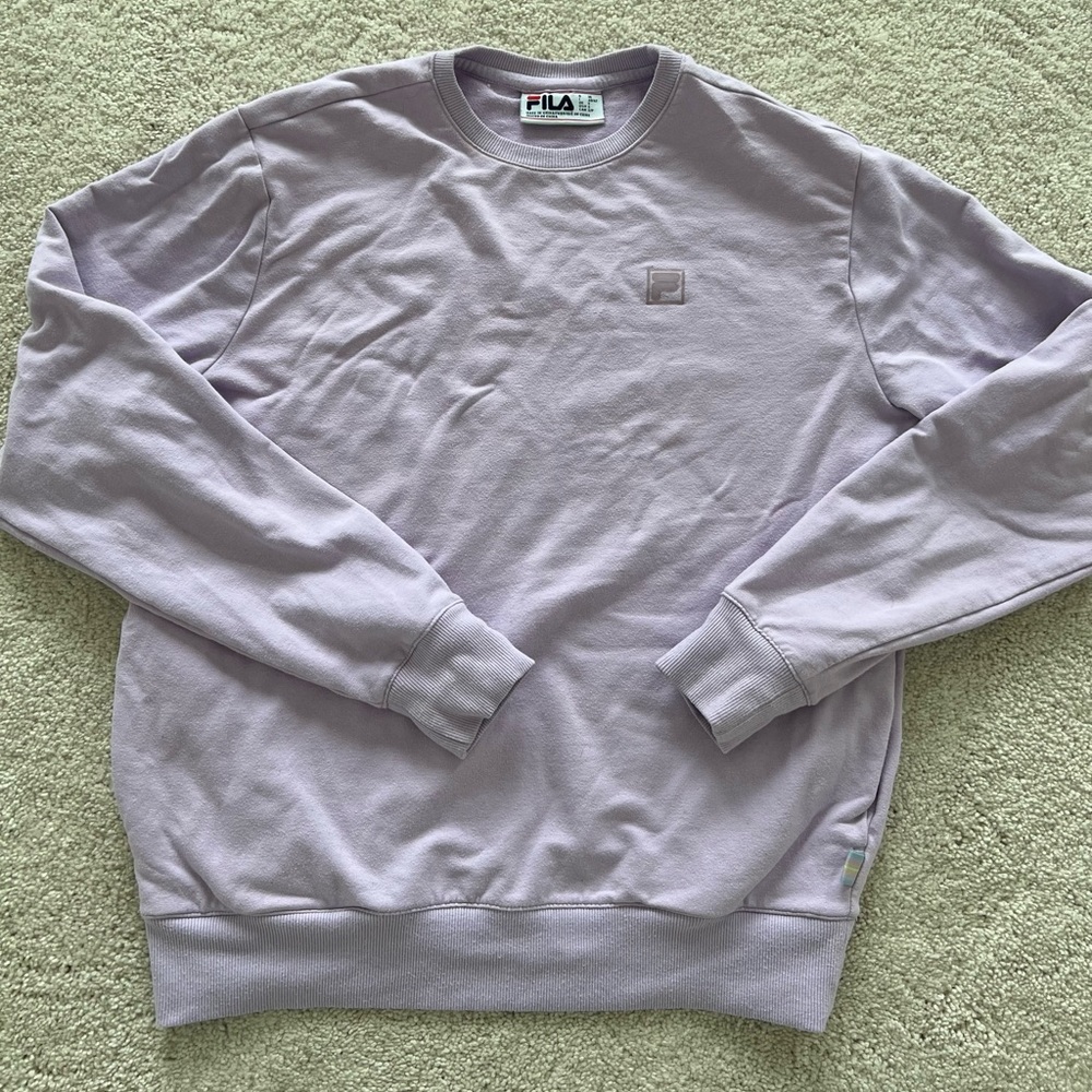FILA Lilac Purple Long Sleeve Sweatshirt Size Small GUC